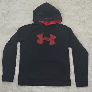 Under Armour Black Hoodie with Red Logo